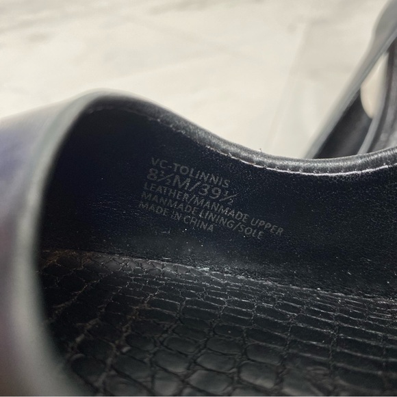 New! Vince Camuto Tolinnis Black Leather Sling Back Pump 8 1/2 M - Picture 12 of 14